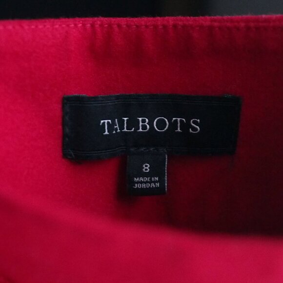 Talbots | Beautiful Red Long Wool Skirt - Picture 2 of 3